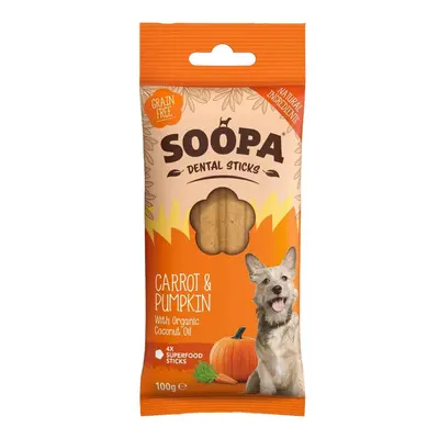 Soopa Pets Dentální tyčinky Soopa s mrkví a dýní 100 g