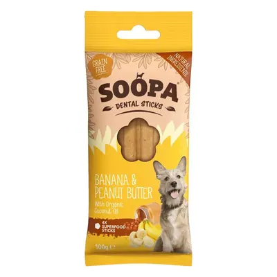 Soopa Pets Dentální tyčinky Soopa s banánem a arašídovým máslem 100 g