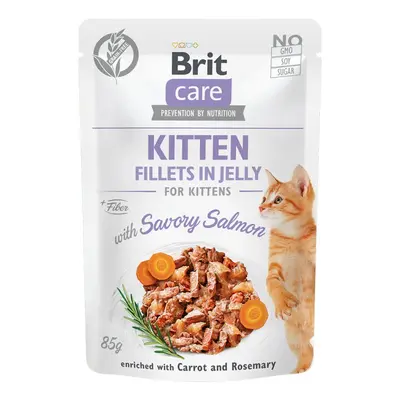 Brit Care Cat Fillets in Jelly Kitten with Salmon 85g