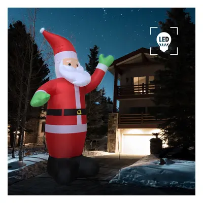 vidaXL Vánoční nafukovací Santa Claus LED IP20 600 cm XXL