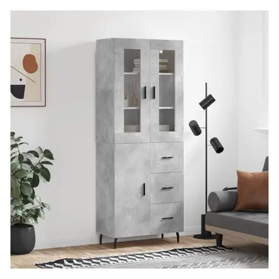 vidaXL Skříň highboard betonově šedá 69,5x34x180 cm kompozitní dřevo