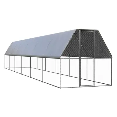 vidaXL Venkovní klec pro kuřata 2x12x2 m pozinkovaná ocel