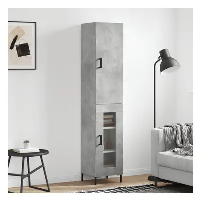 vidaXL Skříň highboard betonově šedá 34,5x34x180 cm kompozitní dřevo