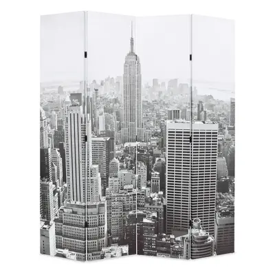 vidaXL Skládací paraván 160 x 170 cm Denní New York černobílý