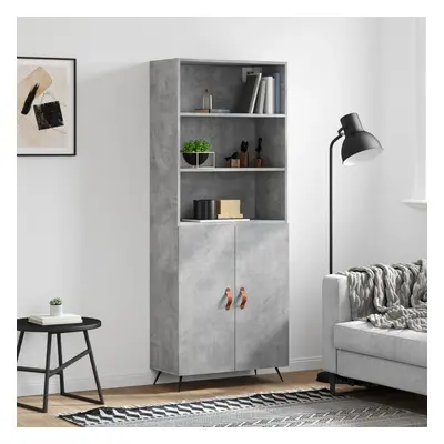 vidaXL Skříň highboard betonově šedá 69,5x34x180 cm kompozitní dřevo