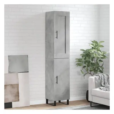 vidaXL Skříň highboard betonově šedá 34,5x34x180 cm kompozitní dřevo