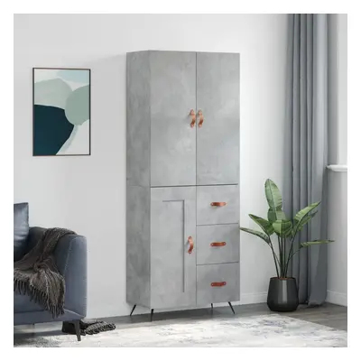 vidaXL Skříň highboard betonově šedá 69,5x34x180 cm kompozitní dřevo