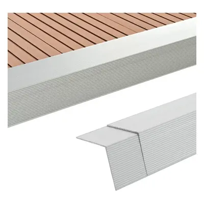 vidaXL Terasové rohové lišty 5 ks hliníkové 170 cm stříbrné