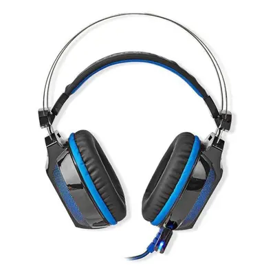 Herní sluchátka Nedis Herní headset GHST500BK s mikrofonem, zvuk 7.1, LED, USB, kabel 2,1 m, čer