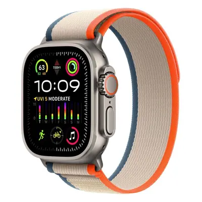 Chytré hodinky Apple Watch Ultra 2 49mm titanové pouzdro s oranžovo-béžovým trailovým tahem  - S