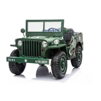 Dětské elektrické auto USA ARMY 4X4, 3 místné, zelené