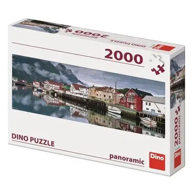 Puzzle Dino rybářská vesnice 2000 panoramic