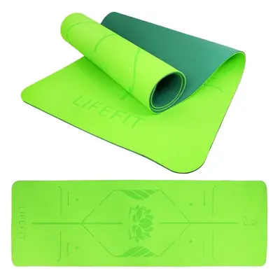 Jogamatka Lifefit YOGA MAT LOTOS DUO, 183x58x0,6cm, zelená