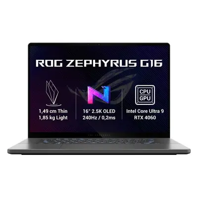 Herní notebook ASUS ROG Zephyrus G16 GU605MV-NEBULA082W Eclipse Gray kovový