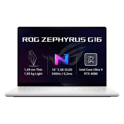 Herní notebook ASUS ROG Zephyrus G16 GU605MZ-NEBULA037W Platinum White kovový