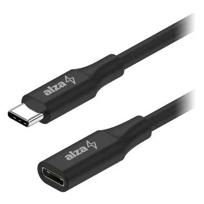 Datový kabel AlzaPower Core USB-C (M) to USB-C (F) 3.2 Gen 1, 1.5m černý