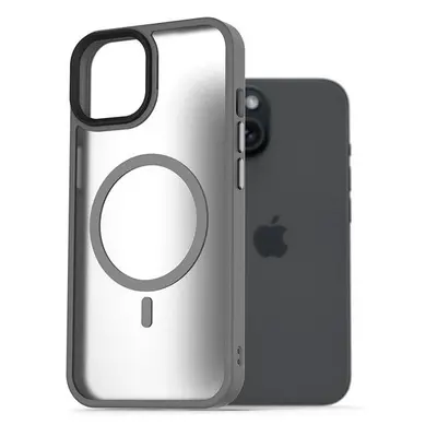 Kryt na mobil AlzaGuard Matte Case Compatible with Magsafe pro iPhone 15 Plus šedý