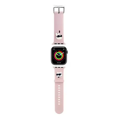 Řemínek Karl Lagerfeld Karl and Choupette Head NFT pro Apple Watch 38/40/41 Pink