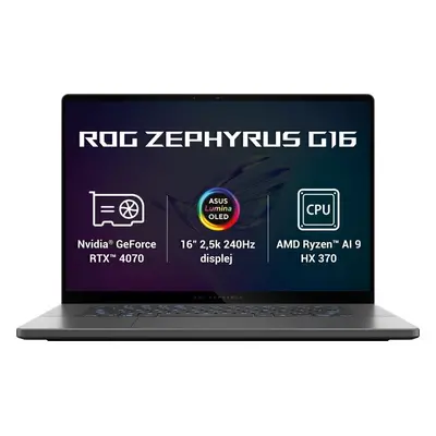 Herní notebook ASUS ROG Zephyrus G16 GA605WI-NEBULA022W Eclipse Gray celokovový