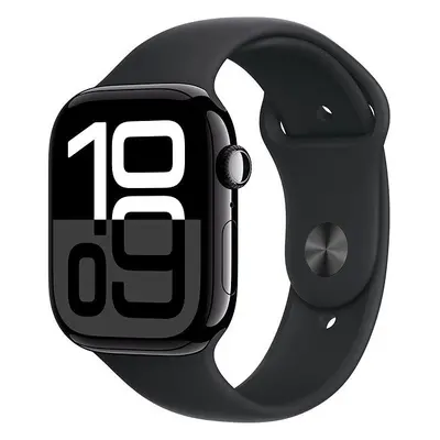 Chytré hodinky Apple Watch Series 10 42mm Cellular Klavírně černý hliník s černým sportovním řem