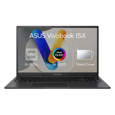 Notebook ASUS Vivobook 15X OLED K3504VA-OLED513W Indie Black kovový