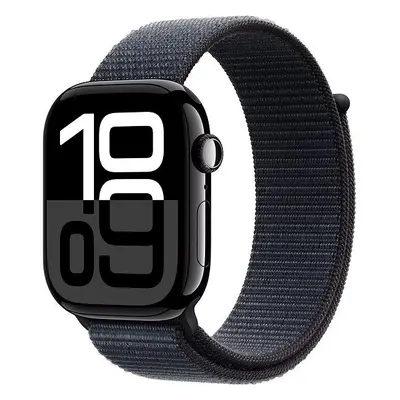 Chytré hodinky Apple Watch Series 10 42mm Klavírně černý hliník s inkoustově fialovým provlékací