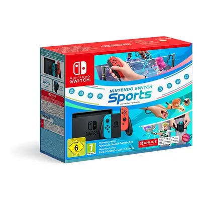 Herní konzole Nintendo Switch - Neon Red&Blue + Switch Sports + 12M NSO