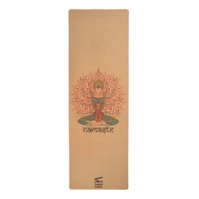 Jogamatka Sharp Shape Cork travel yoga mat Namaste