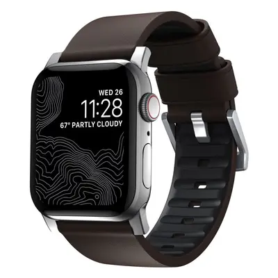 Řemínek Nomad Active Strap Pro Brown/Silver Apple Watch 42/44/45/Ultra 49mm