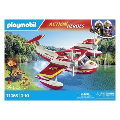 Set figurek a příslušenství Playmobil 71463 Hasičský letoun s hasicí funkcí