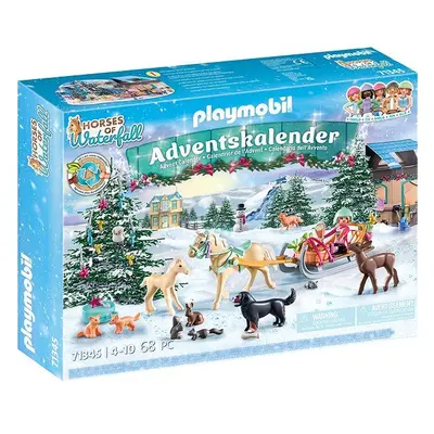 Adventní kalendář Playmobil 71345 Adventní kalendář Koně: Vánoční jízda na saních