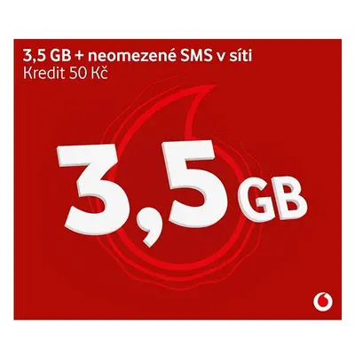 SIM karta Vodafone datová karta - 3,5 GB dat