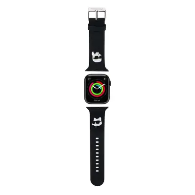 Řemínek Karl Lagerfeld Karl and Choupette Head NFT pro Apple Watch 38/40 Black