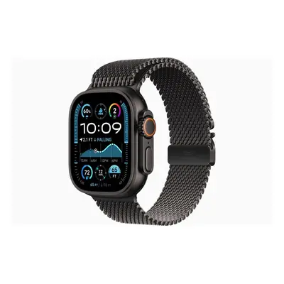 Chytré hodinky Apple Watch Ultra 2 49mm Černý titan s černým titanovým milánským tahem - S