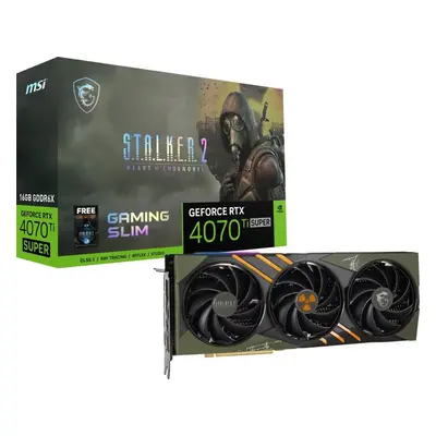 Grafická karta MSI GeForce RTX 4070 Ti SUPER 16G GAMING SLIM STALKER 2 EDITION