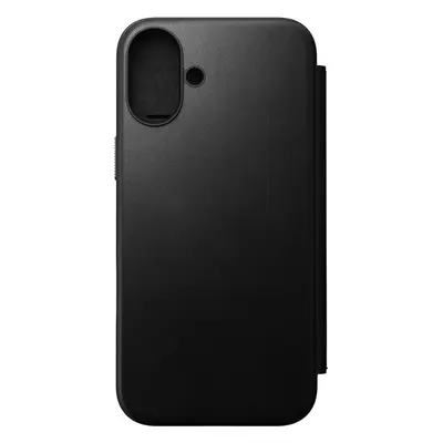 Kryt na mobil Nomad Modern Leather Folio Black iPhone 16 Plus