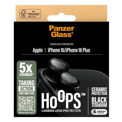 Ochranné sklo PanzerGlass HoOps Ceramic Apple iPhone 16/16 Plus černý titan