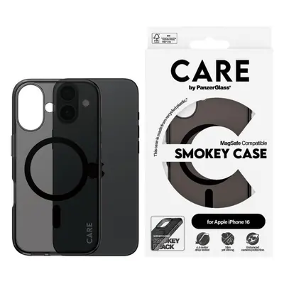 Kryt na mobil PanzerGlass CARE kryt Apple iPhone 16 MagSafe Smokey kouřový/černý