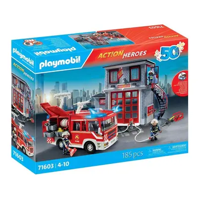 Stavebnice Playmobil 71603 Velký hasičský set s vodní pumpou