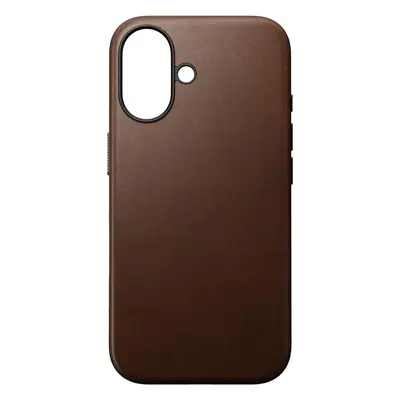 Kryt na mobil Nomad Modern Leather Case Brown iPhone 16