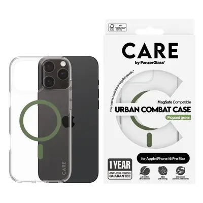 Kryt na mobil PanzerGlass CARE Kryt Apple iPhone 16 Pro Max MagSafe Urban Combat zelený