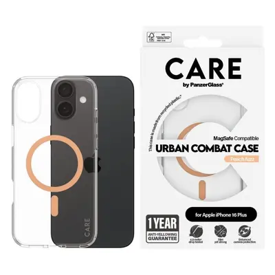 Kryt na mobil PanzerGlass CARE Kryt Apple iPhone 16 Plus MagSafe Urban Combat broskvový