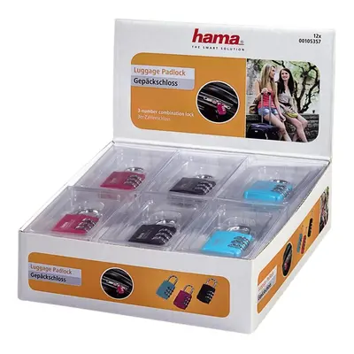 Hama combination Luggage Lock, barvy, ks v displeji (cena za ks)