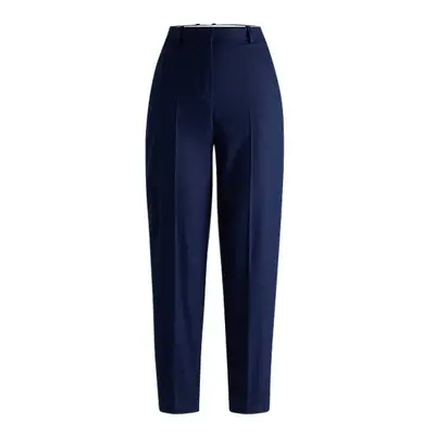 Regular-fit trousers in stretch cloth with tapered leg