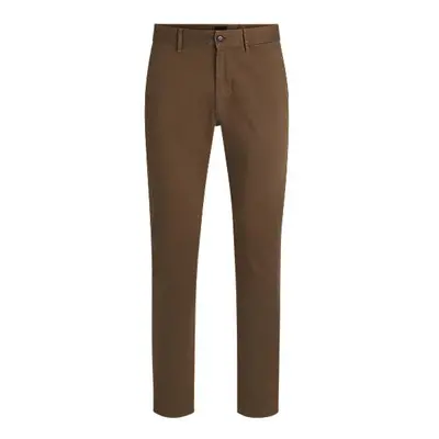 Slim-fit chinos in stretch-cotton satin