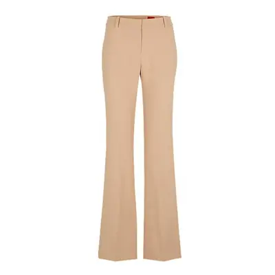 Regular-fit trousers in stretch fabric with bootcut leg