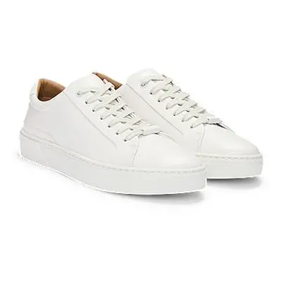 Gary leather low-top trainers with branded lace loop