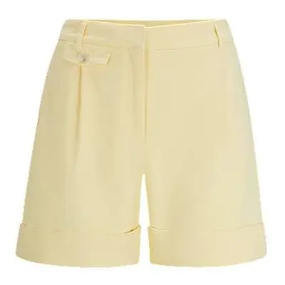 Wide-leg shorts in a cotton blend