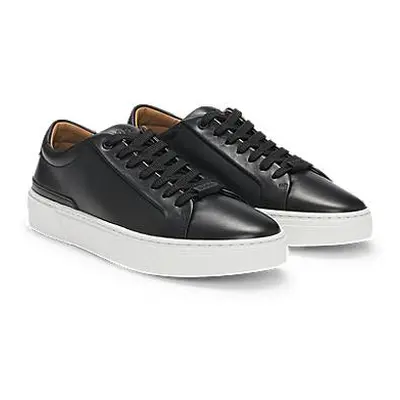 Gary leather low-top trainers with branded lace loop