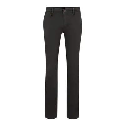 Slim-fit trousers in stretch-cotton satin